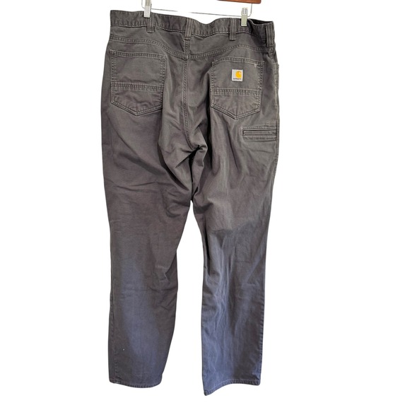 Carhartt Rugged Flex Relaxed Fit Canvas Work Pants Mens 40x34 Gray 5-Pocket - Picture 12 of 15